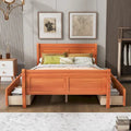 Full Size Wood Platform Bed with 4 Drawers and Streamlined Headboard