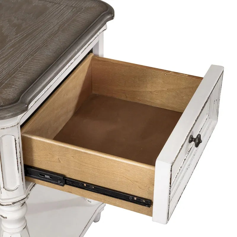 Antique White Leg Night Stand