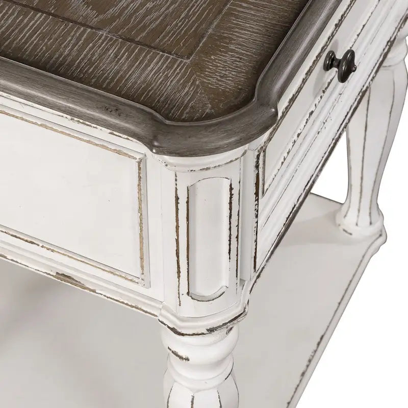 Antique White Leg Night Stand