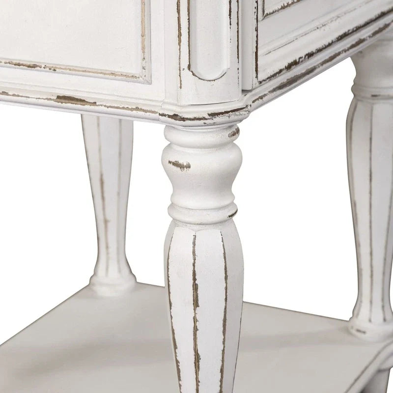 Antique White Leg Night Stand