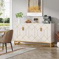 Modern 4-Door Buffet Sideboard Storage Cabinet with Adjustable Shelf