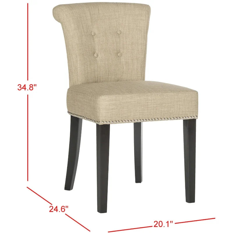 Krzesło do jadalni z antracytową tapicerką i nogami w kolorze espresso