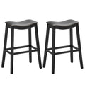 Saddle Bar Stools Bar Height Kitchen Chairs w/ Rubber