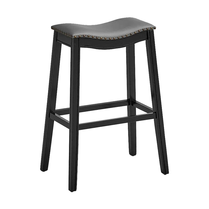 Saddle Bar Stools Bar Height Kitchen Chairs w/ Rubber