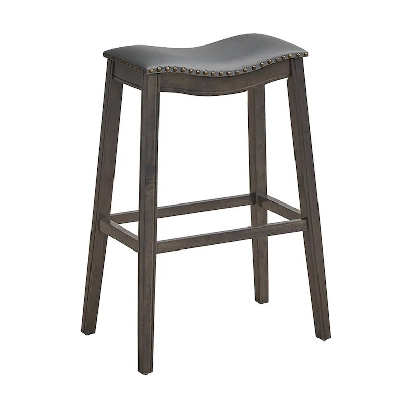 Saddle Bar Stools Bar Height Kitchen Chairs w/ Rubber