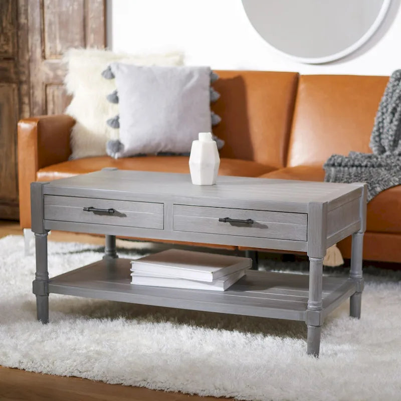 2-Drawer Bottom Shelf Coffee Table