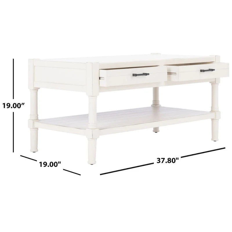 2-Drawer Bottom Shelf Coffee Table