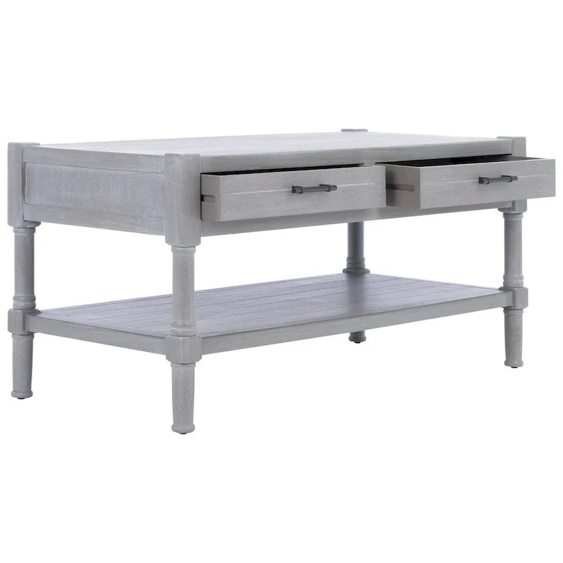 2-Drawer Bottom Shelf Coffee Table