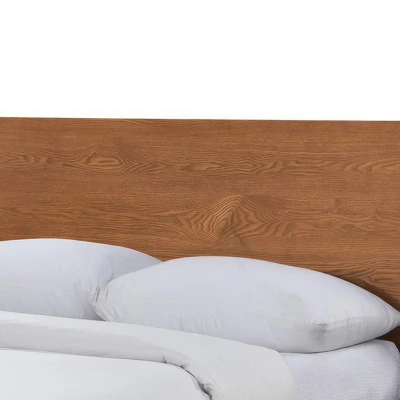 Letto a piattaforma in legno a basso profilo di metà secolo