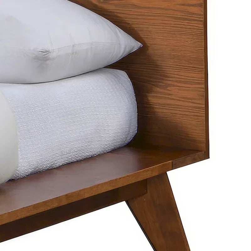 Midcentury Low Profile Wood Platform Bed