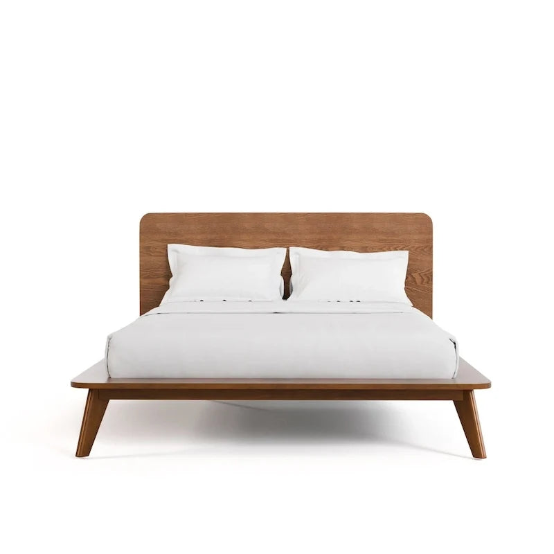 Midcentury Low Profile Wood Platform Bed