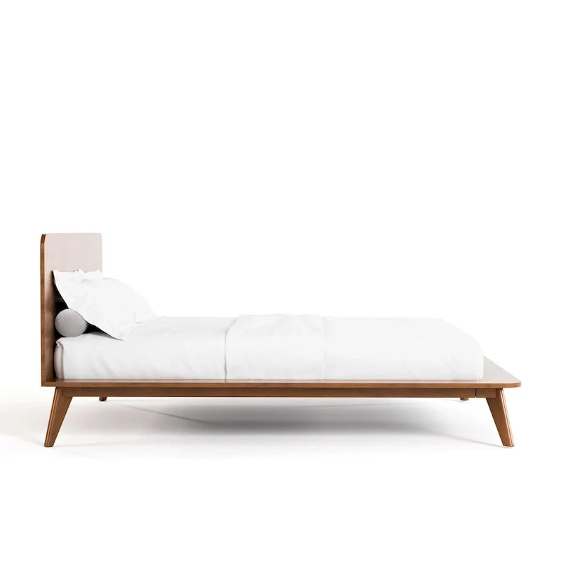 Midcentury Low Profile Wood Platform Bed