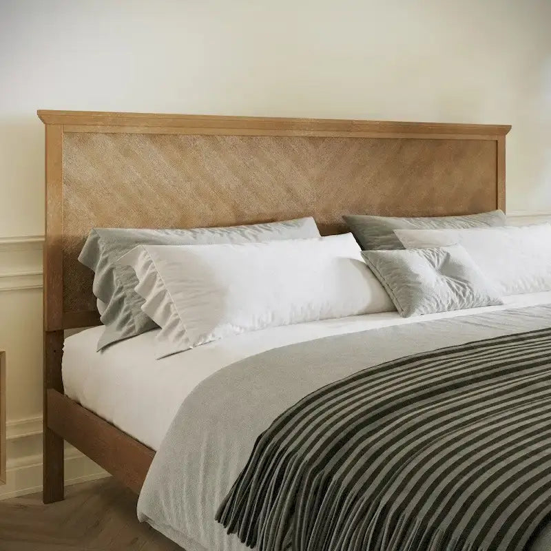 Solid Wood Platform Bed Frame with Headboard and Footboard