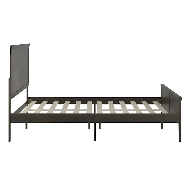 Solid Wood Platform Bed Frame with Headboard and Footboard