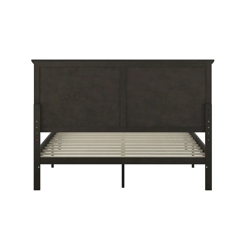 Solid Wood Platform Bed Frame with Headboard and Footboard