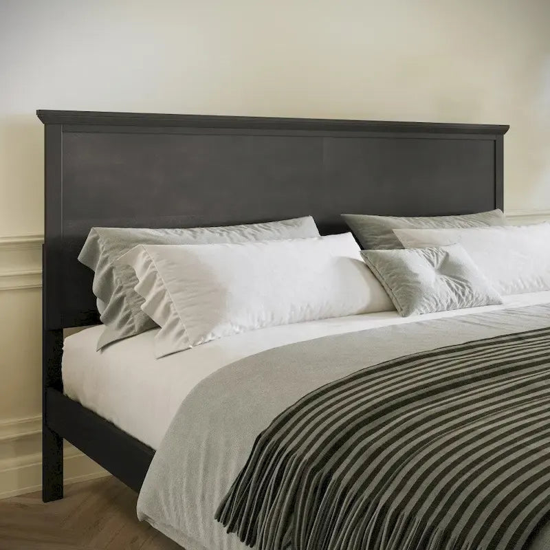 Solid Wood Platform Bed Frame with Headboard and Footboard