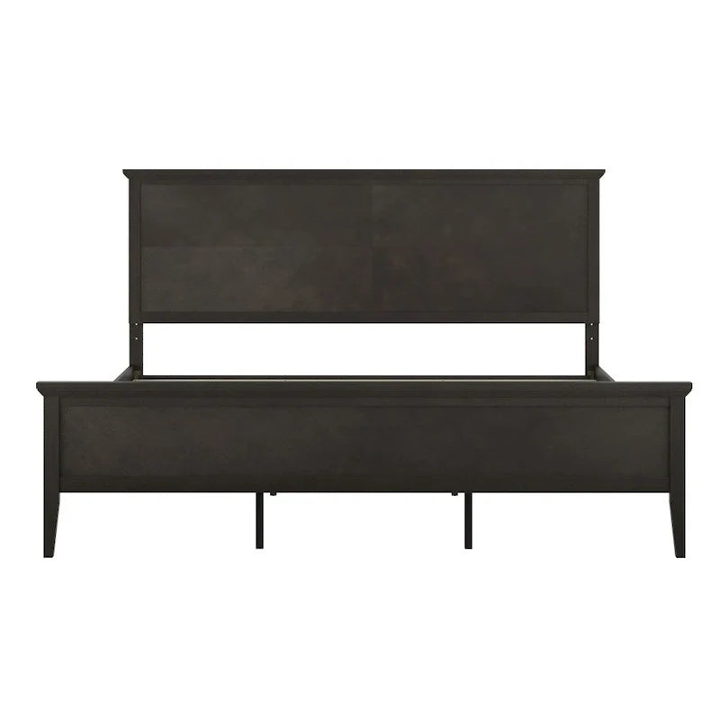 Solid Wood Platform Bed Frame with Headboard and Footboard