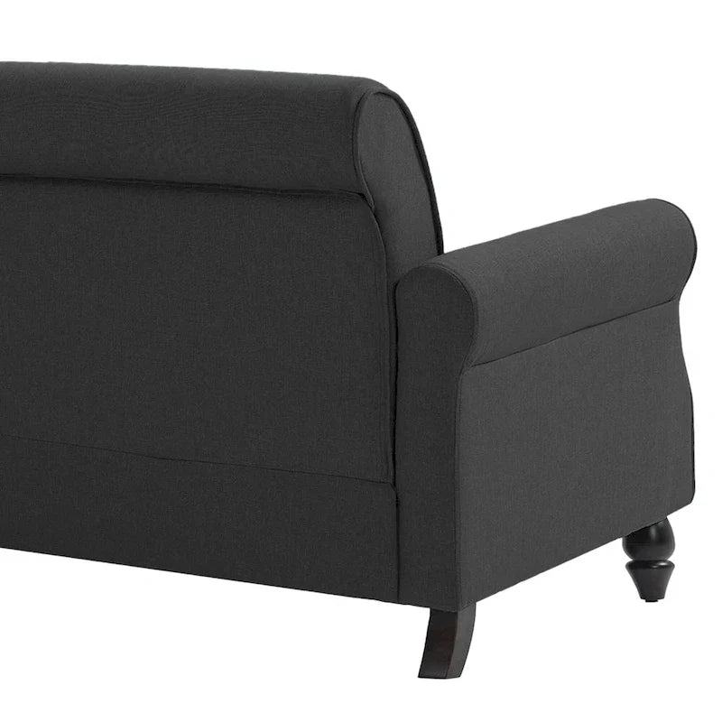 Sofa with Nailhead Trim Rolled Arms