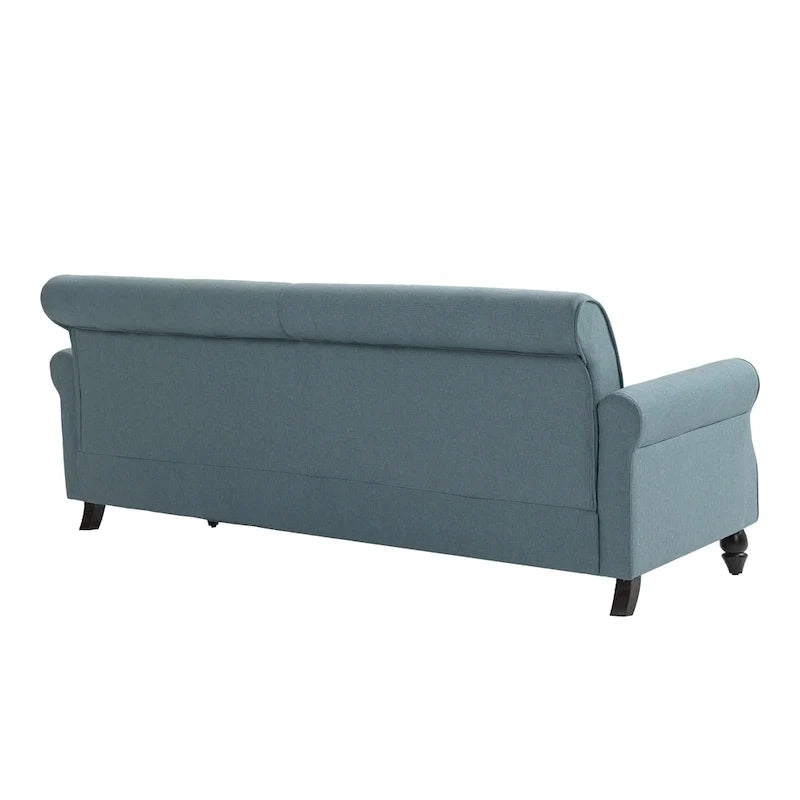 Sofa with Nailhead Trim Rolled Arms