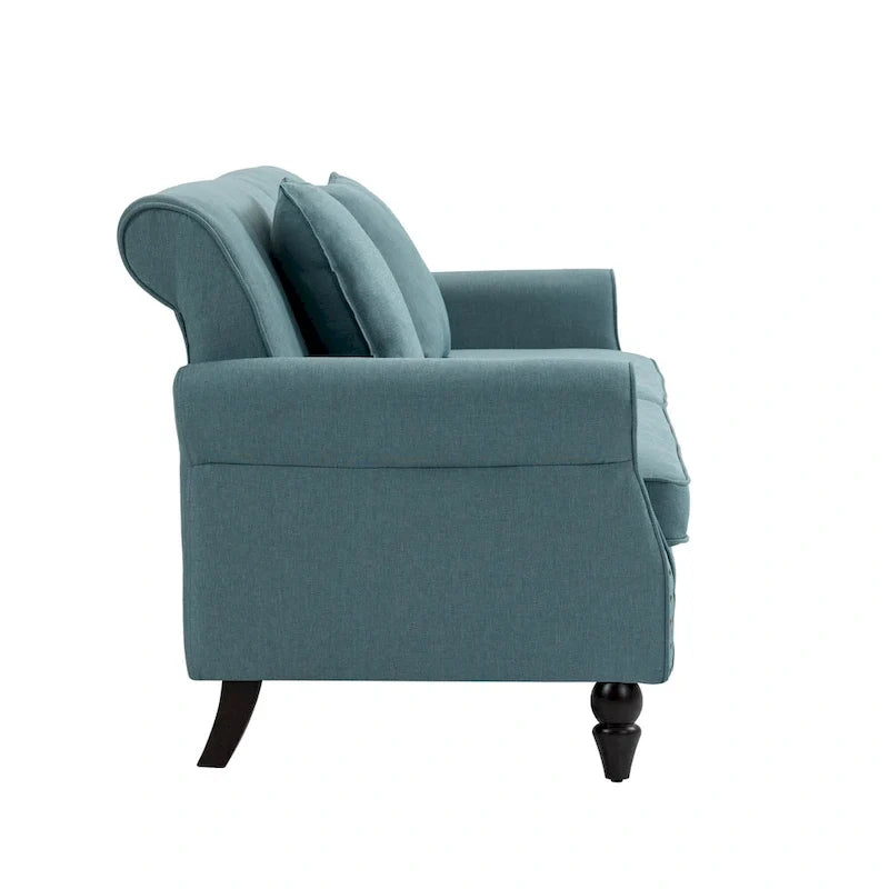 Sofa with Nailhead Trim Rolled Arms