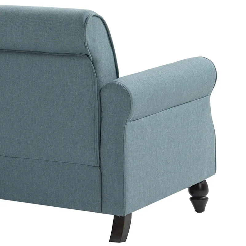 Sofa with Nailhead Trim Rolled Arms