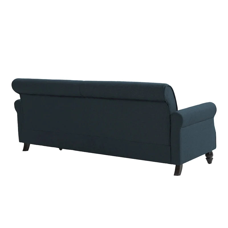 Sofa with Nailhead Trim Rolled Arms