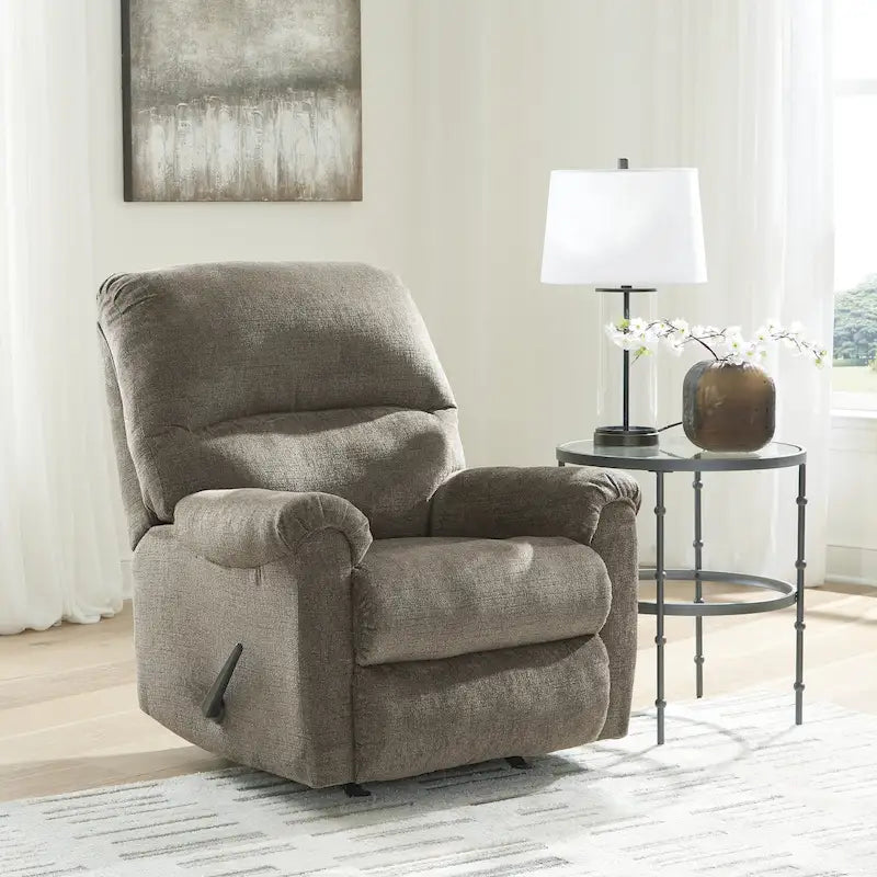 Recliner Corner-Blocked Frame One-Pull Reclining Motion
