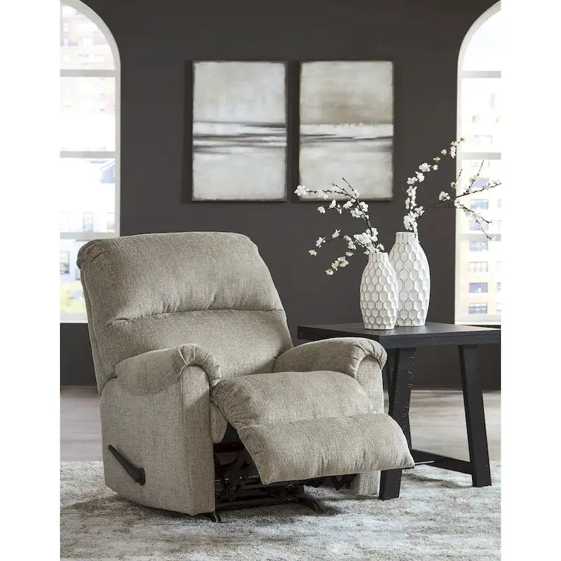 Recliner Corner-Blocked Frame One-Pull Reclining Motion