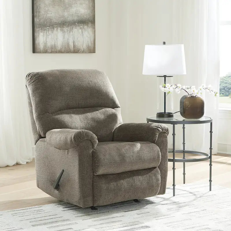 Recliner Corner-Blocked Frame One-Pull Reclining Motion