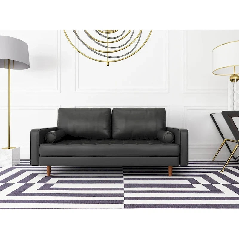 Faux Leather Sofa