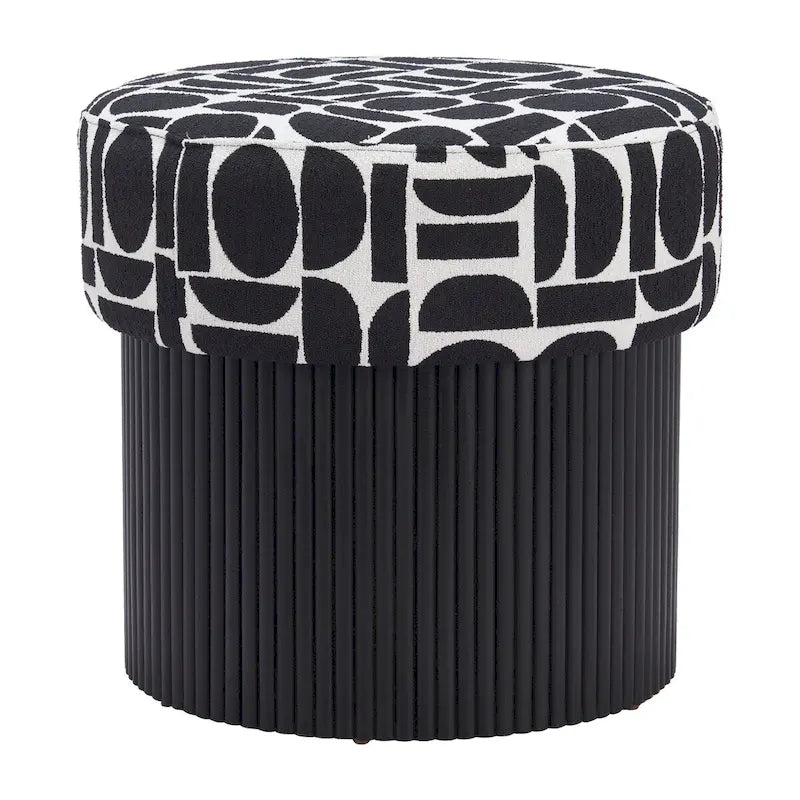 Storage Ottoman Black & White
