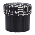 Storage Ottoman Black & White