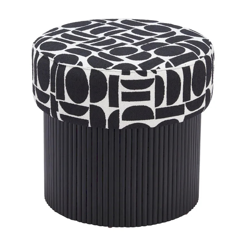 Storage Ottoman Black & White