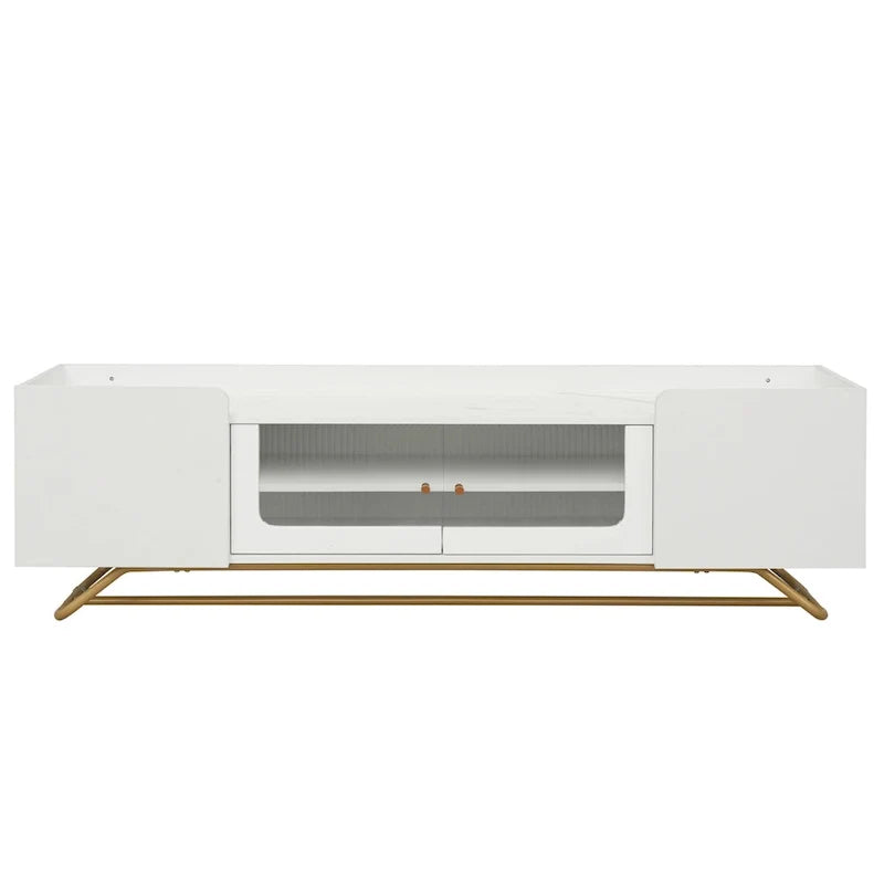 Consolle TV con base a telaio dorato