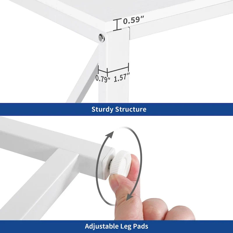 Reversible L Shaped Desk with Storage Shelves Corner Computer Gaming Desk
