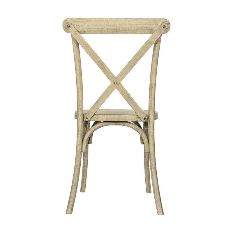 Indoor/Outdoor Commercial Grade Wood Look Resin Cross Back Chair