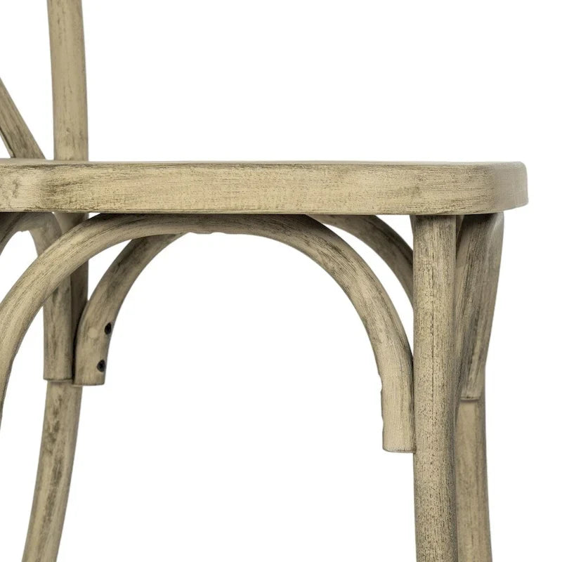 Indoor/Outdoor Commercial Grade Wood Look Resin Cross Back Chair