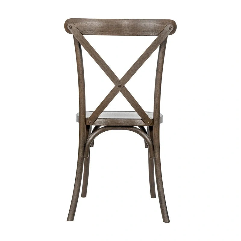 Indoor/Outdoor Commercial Grade Wood Look Resin Cross Back Chair