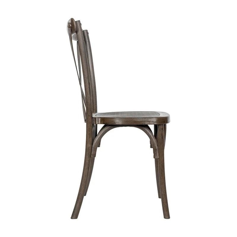 Indoor/Outdoor Commercial Grade Wood Look Resin Cross Back Chair