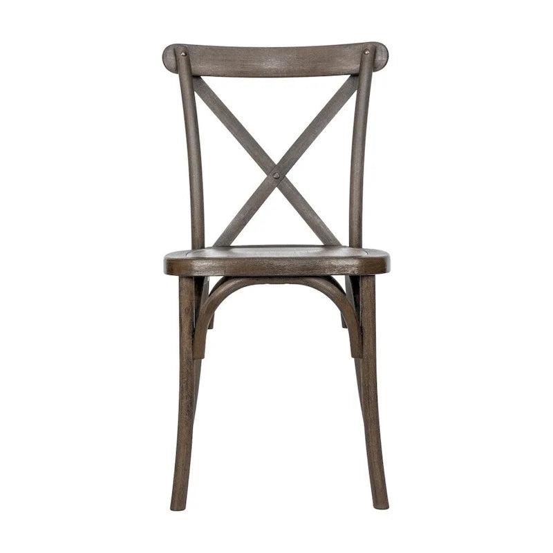 Indoor/Outdoor Commercial Grade Wood Look Resin Cross Back Chair