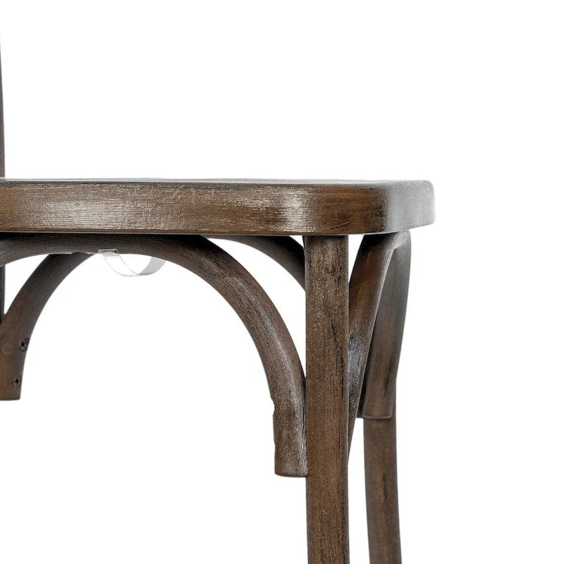 Indoor/Outdoor Commercial Grade Wood Look Resin Cross Back Chair