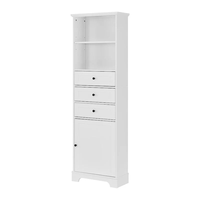 Freestanding Bathroom Cabinet with 3 Drawers and Adjustable Shelves