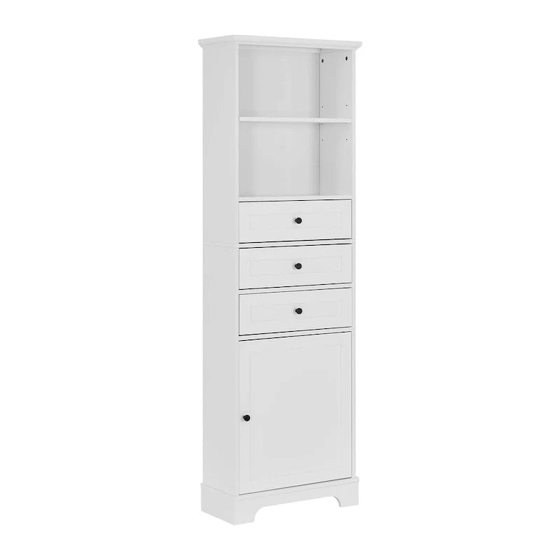 Freestanding Bathroom Cabinet with 3 Drawers and Adjustable Shelves