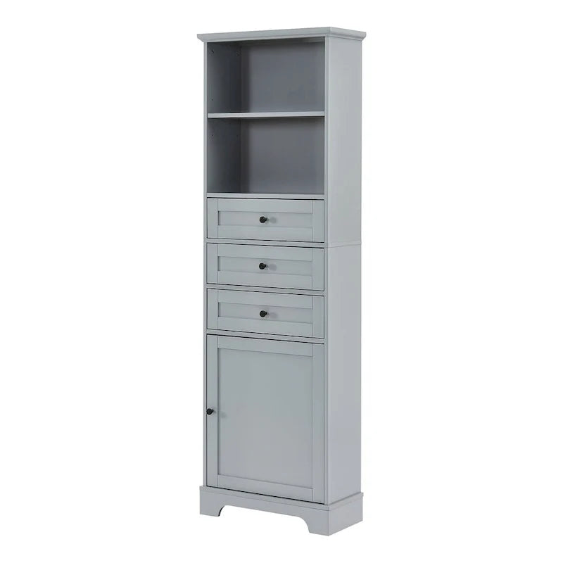 Freestanding Bathroom Cabinet with 3 Drawers and Adjustable Shelves