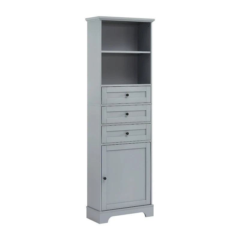 Freestanding Bathroom Cabinet with 3 Drawers and Adjustable Shelves
